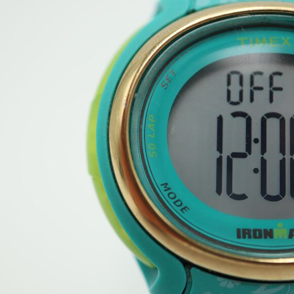 Timex Ironman 30 Years Womens Digital Watch Blue Green NO INDIGLO w New Battery - Picture 10 of 16